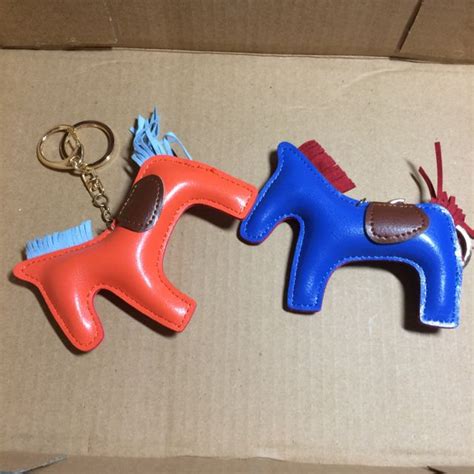 hermes gold keychain|hermes horse keychain.